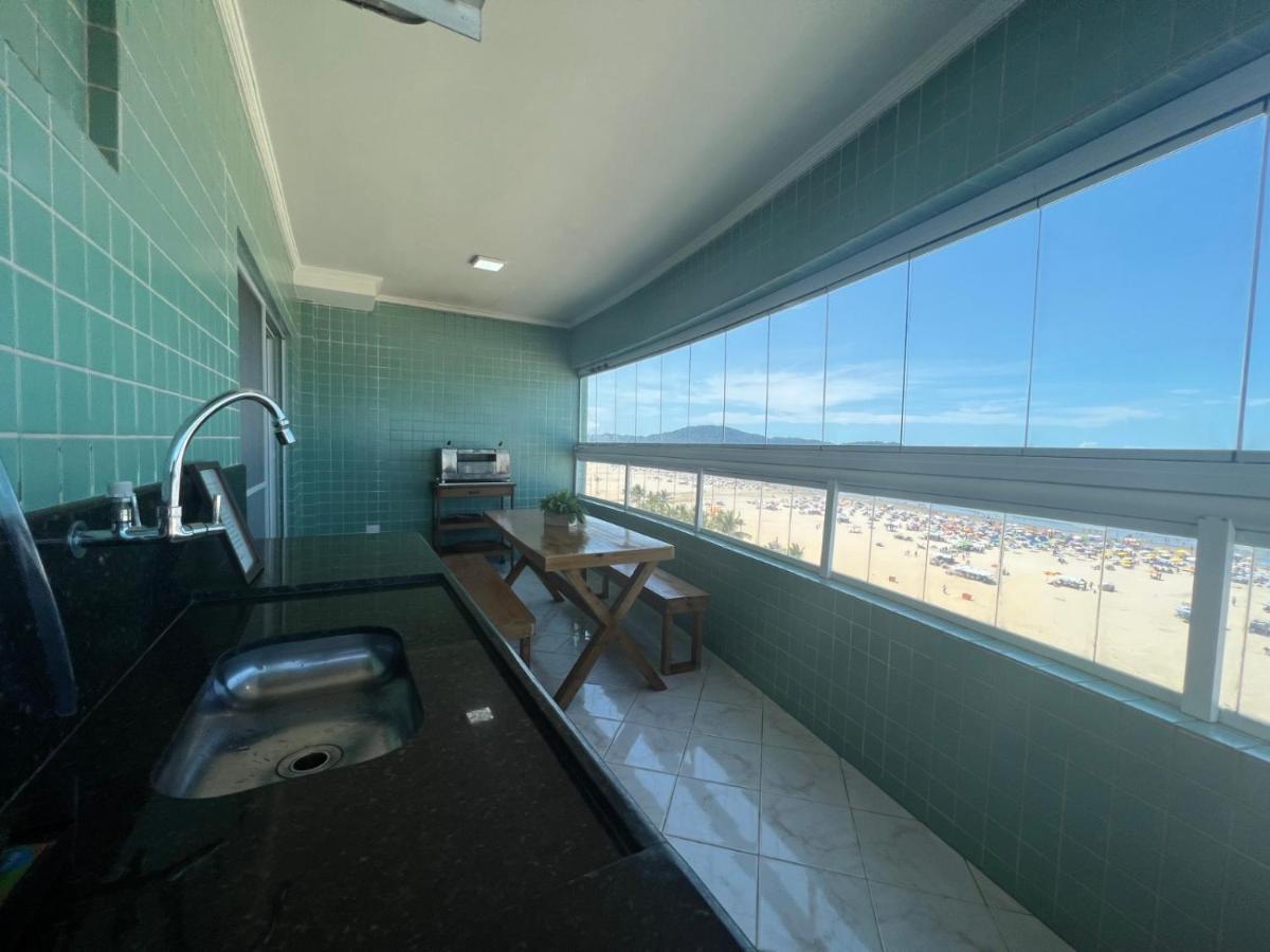 Apartamento Guilhermina De Frente Para O Mar Praia Grande  Exterior foto